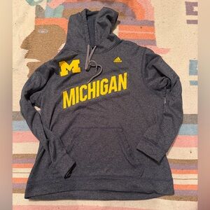 Michigan Wolverines Mens Adidas Hoodie climawarm Sweatshirt Size large